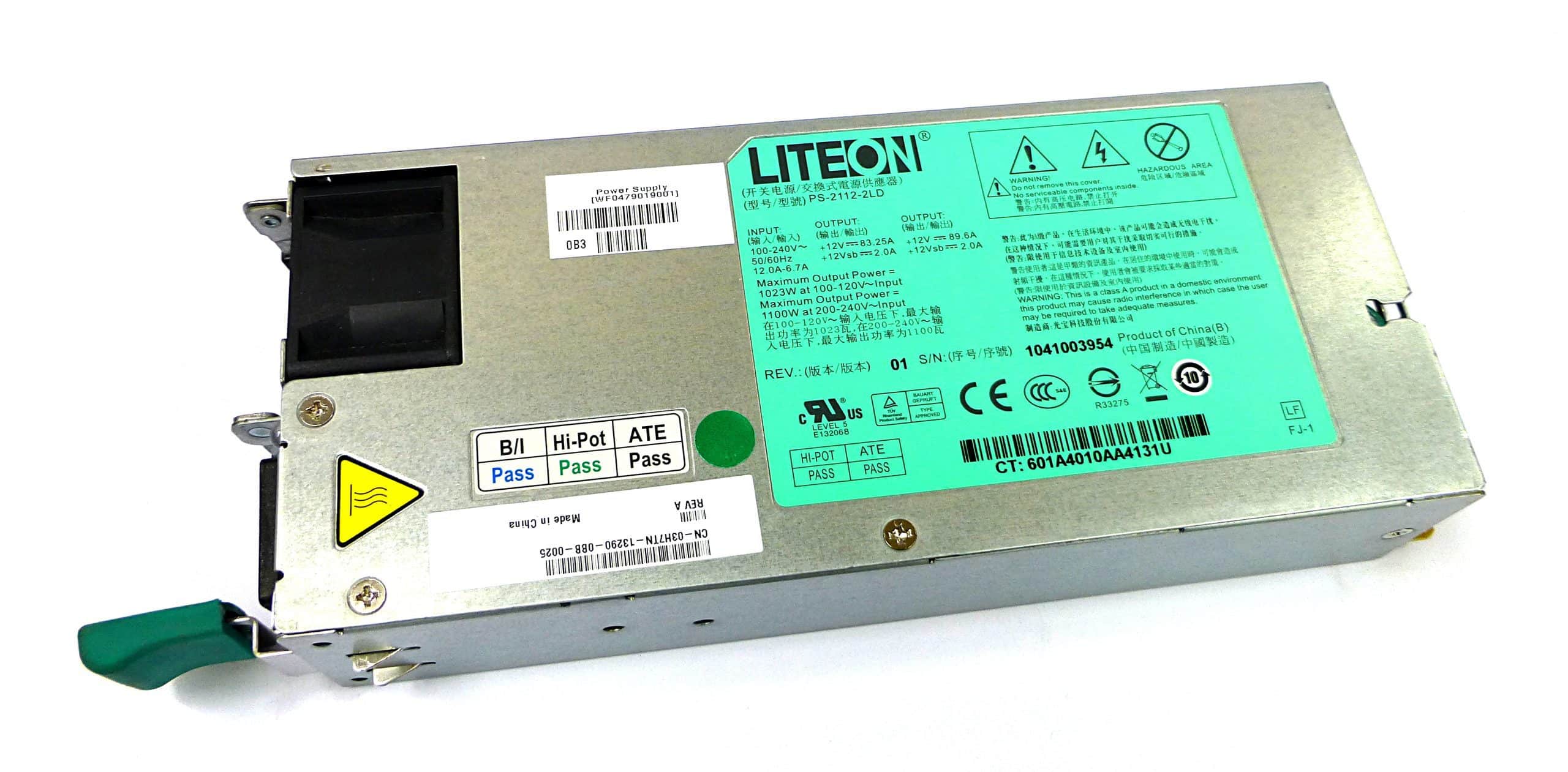 LITEON PS-2112-2LD 1100W Power Supply Module LITEON PS-2112-2LD 1100W Power Supply Module